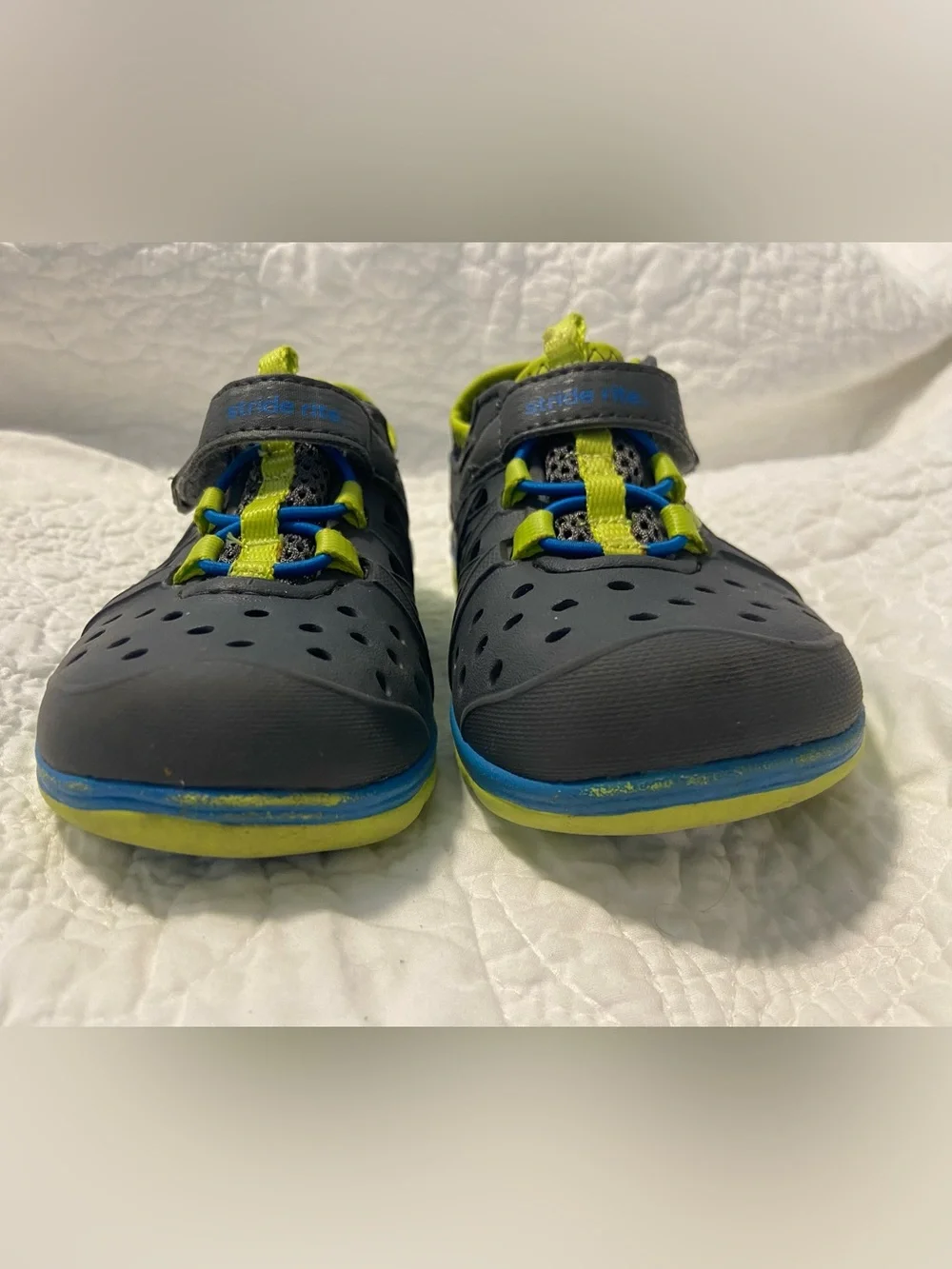 Stride Rite size 7 made 2 play phobian Gray Lime Water / play Shoes for Kids